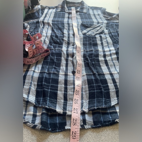 Brody Myles Blue Plaid Rayon Shirt Size Small - Picture 13 of 15